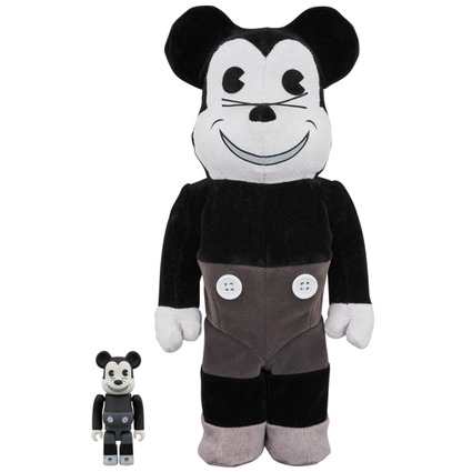 BE@RBRICK MICKEY MOUSE (VINTAGE B&W Ver.) 100% & 400%
