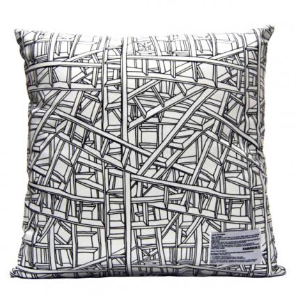 MIKE PERRY - SQUARE CUSHION COVER+PILLOW WHITE