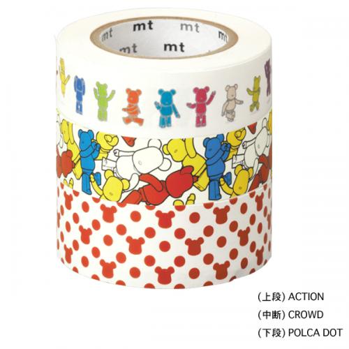 BE@RBRICK masking tape ACTION/CROWD/POLCADOT(3本セット)
