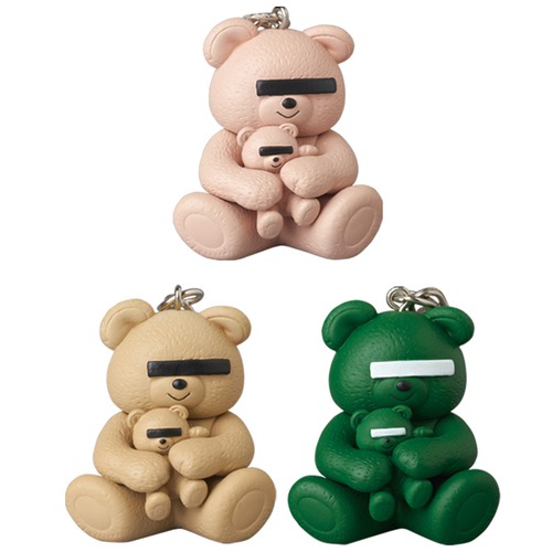 KEYCHAIN UNDERCOVER BEAR PINK/GREEN/BEIGE