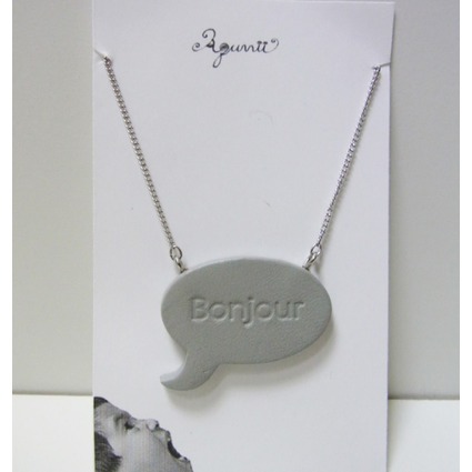 speech balloon series/Necklace/GRY=bonjour // Accessories / Tableware