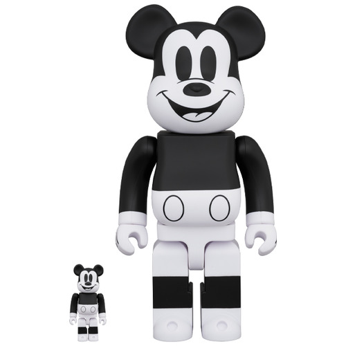BE@RBRICK MICKEY MOUSE (B&W 2020 Ver.)100% & 400%