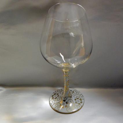 [Kutani Wine Glass][Burgundy] Shirochibu