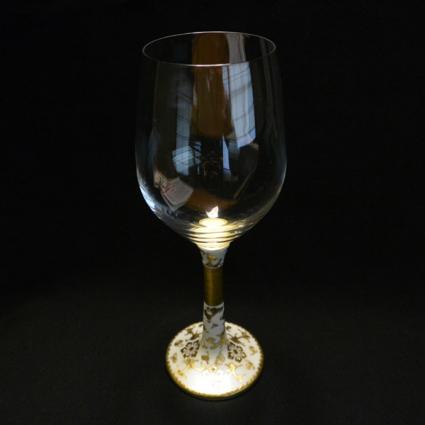 [Kutani Wine Glass][Red Wine]Uzuuchi Shirochibu by Nakata Kingyoku