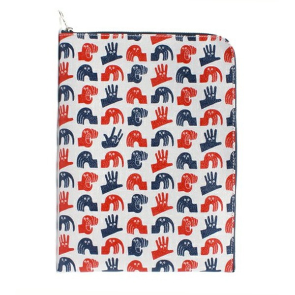 WASHIO DOCUMENT CASE A4 NAVY/RED