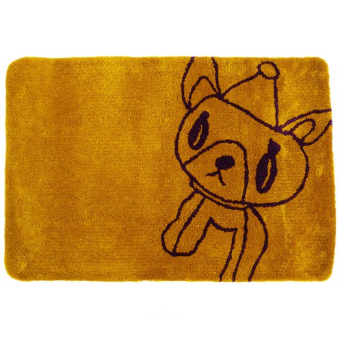 modern decoration rug dreaming bear dog S brown