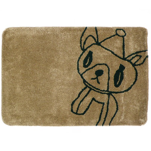 modern decoration rug dreaming bear dog S gray