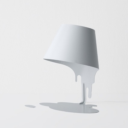 Liquid Lamp table white // kyouei design