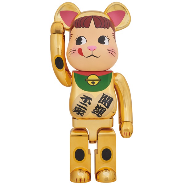 C.J.MART / BE@RBRICK 招き猫 ペコちゃん 金メッキ 1000%