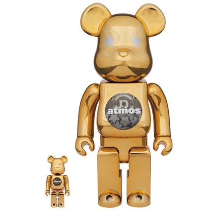 BE@RBRICK atmos GOLD CHROME 100% & 400%