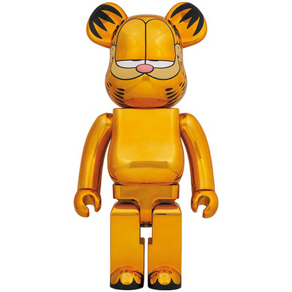 BE@RBRICK GARFIELD GOLD CHROME Ver. 1000%