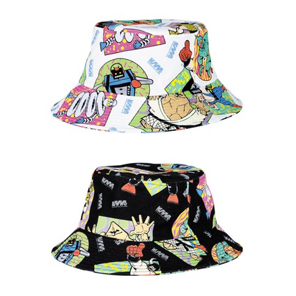 MLE KINNIKUMAN シリーズ KINNIKUMAN BUCKET HAT WHITE/BLACK