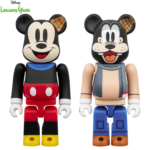 BE@RBRICK MICKEY MOUSE & GOOFY (Lonesome Ghosts Ver.) 2PCS SET