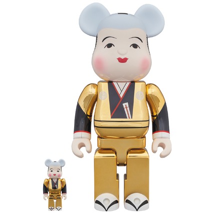 福助 BE@RBRICK 金メッキ 100% & 400%