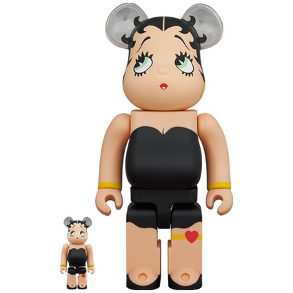 BE@RBRICK Betty Boop(TM) BLACK Ver. 100% & 400%