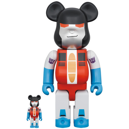 BE@RBRICK TRANSFORMERS STARSCREAM 100% & 400%