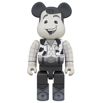 BE@RBRICK WOODY B&W Ver. 400%