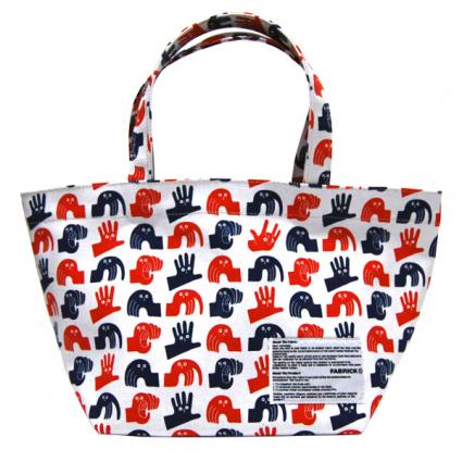 WASHIO -  MINI TOTE   BAG  NAVY/RED