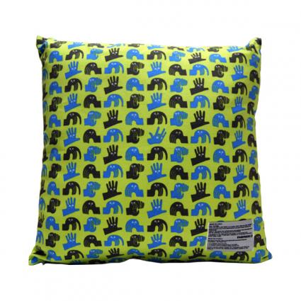 WASHIO -  SQUARE CUSHION COVER 　GREEN/BLUE