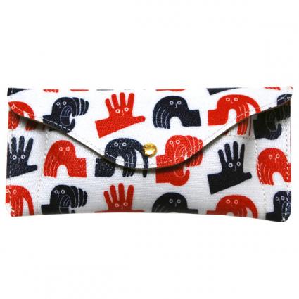 WASHIO -  GLASSES CASE　NAVY/RED