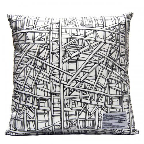 MIKE PERRY - SQUARE CUSHION COVER+PILLOW WHITE