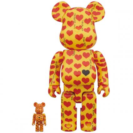 BE@RBRICK Yellow Heart 100% & 400%