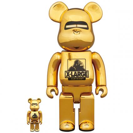 BE@RBRICK XLARGE(R) × HAJIME SORAYAMA 100% & 400% GOLD