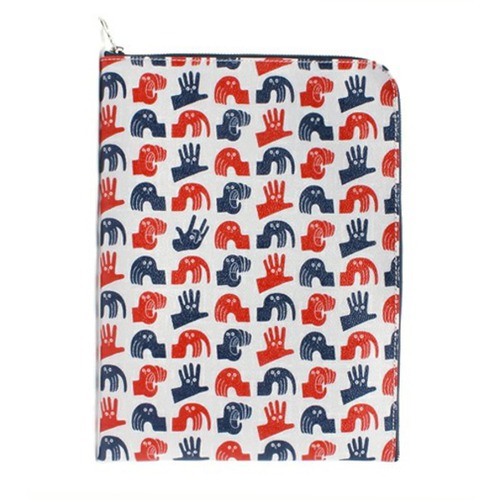 WASHIO -  DOCUMENT CASE  A4　NAVY/RED