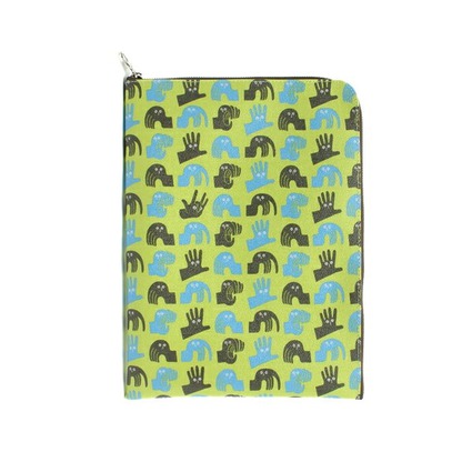 WASHIO -  DOCUMENT CASE  A4　GREEN/BLUE